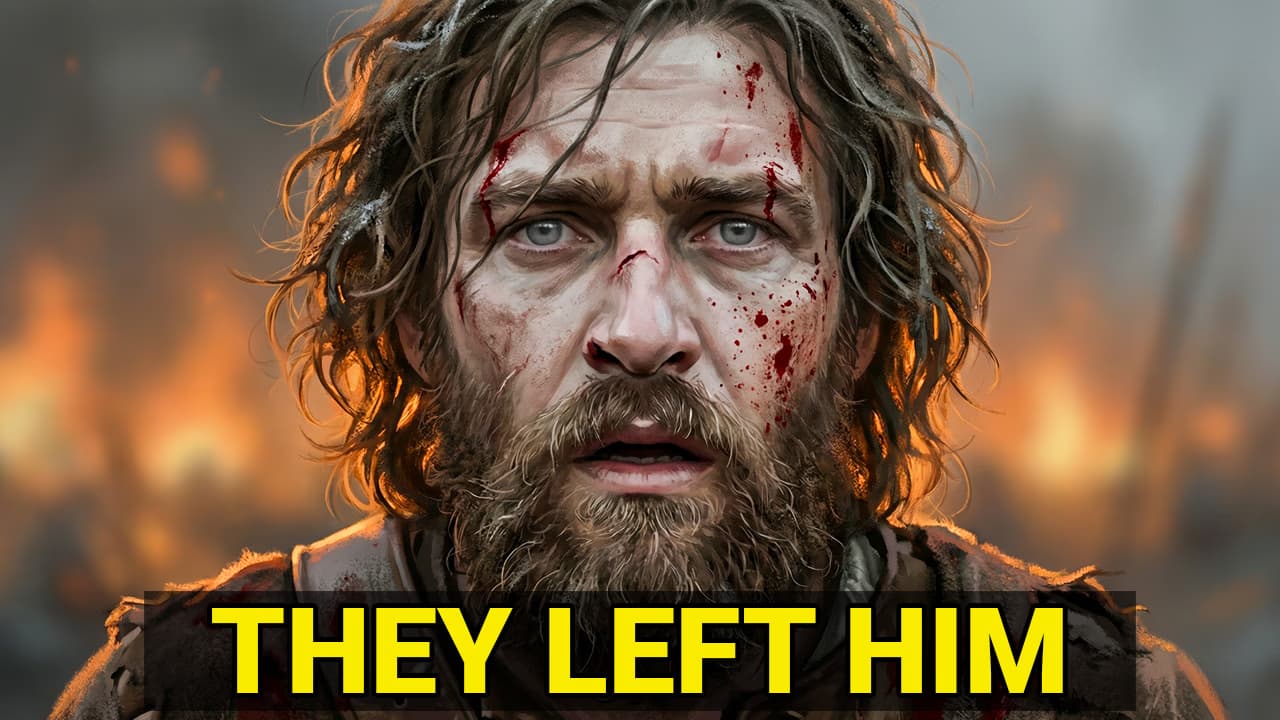 William Wallace bloodied and battle-scarred after the Battle of Falkirk